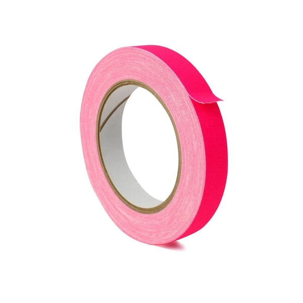 Wod Tape GTMC12F Premium Grade Gaffer Tape Fluorescent Pink 1.5 in. X 60 yds., 32PK - WOD GTMC12F-01500-32-60-FPI
