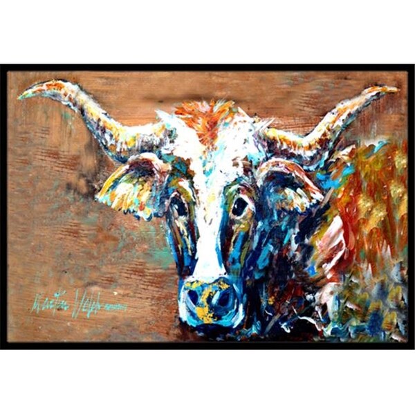 Carolines Treasures Carolines Treasures MW1165JMAT On The Loose Brown Cow Indoor Or Outdoor Mat 24 x 36 In. - MW1165JMAT
