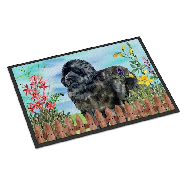 Carolines Treasures Newfoundland Spring Indoor or Outdoor Mat - 18 x 27 in. - CK1233MAT