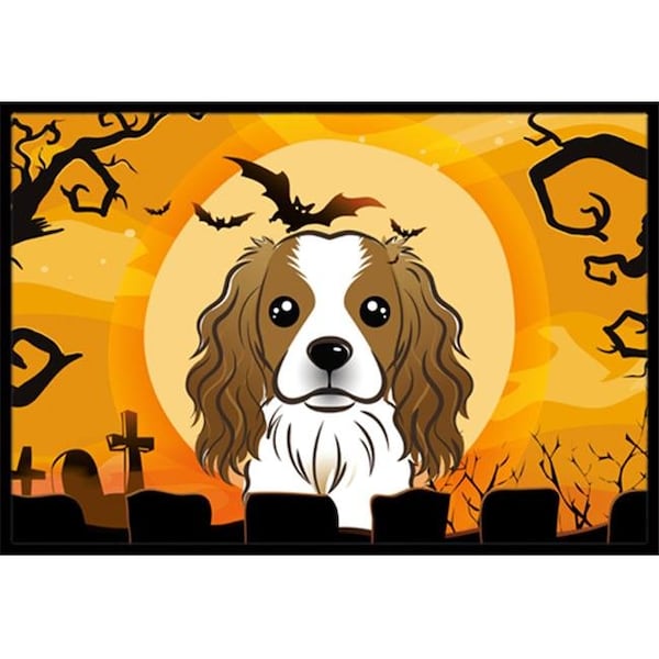 Carolines Treasures Carolines Treasures BB1782MAT Halloween Cavalier Spaniel Indoor & Outdoor Mat; 18 x 27 in. - BB1782MAT