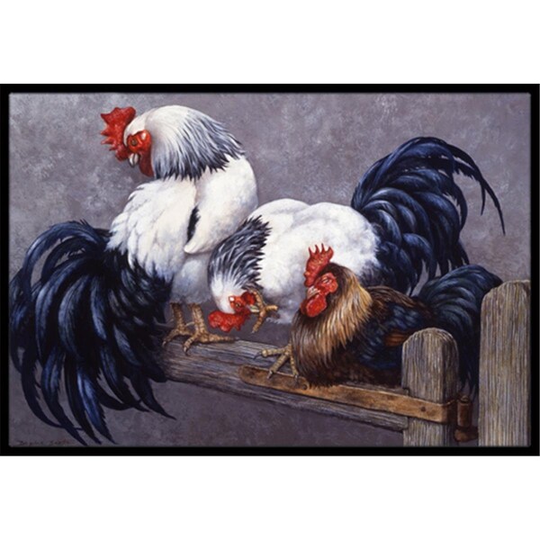 Carolines Treasures Roosters Roosting Indoor or Outdoor Mat- 18 x 27 - BDBA0208MAT