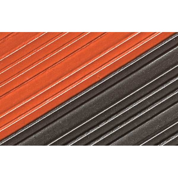 Notrax Antifatigue Mat, 30 ft. L x 3 ft. W, 5/8" Thickness, Closed Cell PVC Foam, Corrugated, Black - 410R0536BL