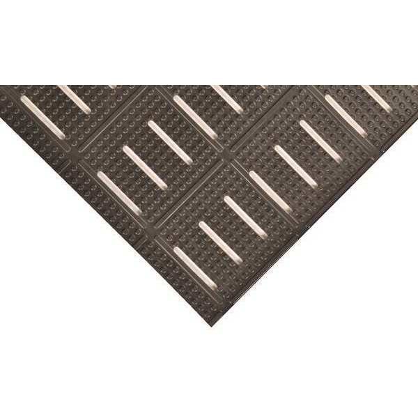 Notrax Antifatigue Mat, Nitrile Rubber, Drainage Holes, 4 ft W x 6 ft L, Black - 8YKH5
