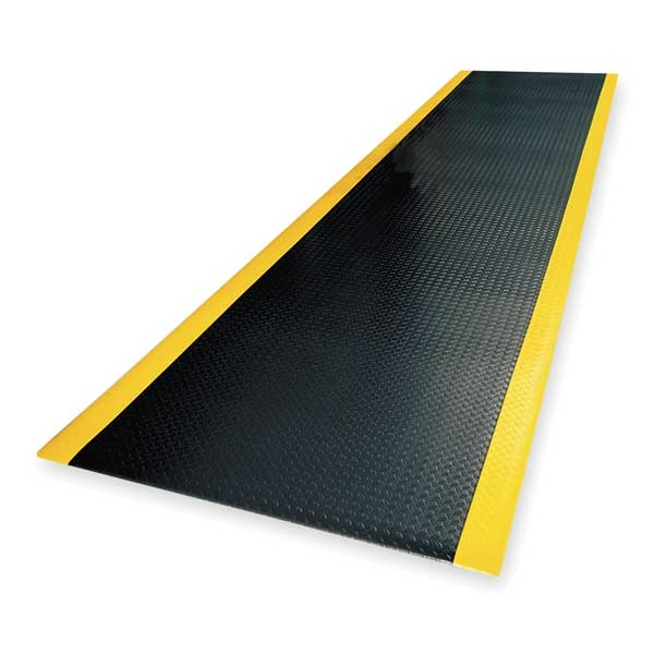 Notrax Antifatigue Mat, 60 ft L x 2 ft W, 1/2 in Thickness, Closed Cell PVC Foam, Diamond Plate - 419R0024BY
