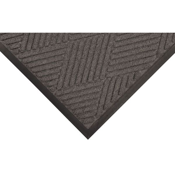 Condor Entrance Mat, Polypropylene, 3/8 in Thick, Charcoal, 4 ft W x 6 ft L - 8DU18