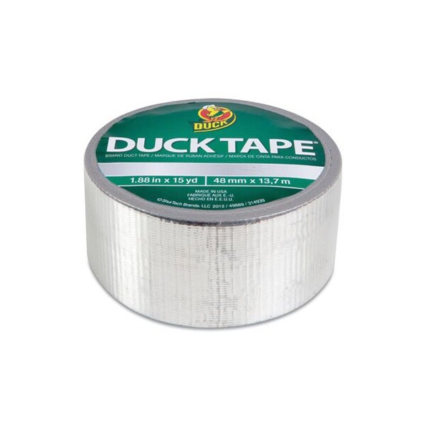 Shurtech Brands Colored Duct Tape, 3in Core, 1.88in X 10 Yds, Chrome - 280621