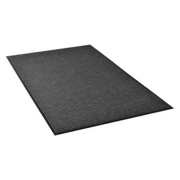 Notrax Entrance Mat, Polypropylene, 3/8 in Thick, Charcoal, 4 ft W x 20 ft L - 117S0420CH