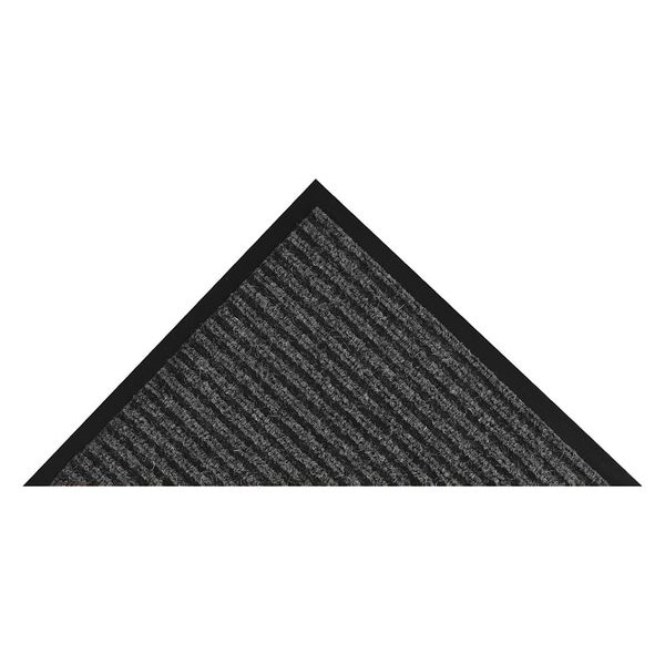 Notrax Entrance Mat, Polypropylene, 3/8 in Thick, Charcoal, 4 ft W x 20 ft L - 117S0420CH