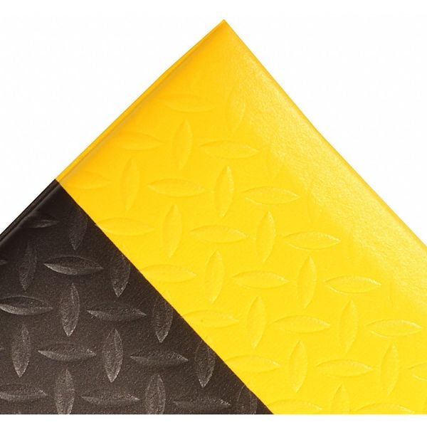 Notrax Antifatigue Mat, 32 ft. L x 2 ft. W, 1/2" Thickness, Closed Cell PVC Foam, Diamond Plate - 419S0232BY