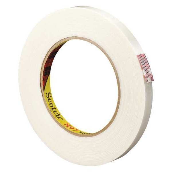 Scotch 3M 897 Strapping Tape, 6.0 Mil, 1/2" x 60 yds., Clear, 72/Case - T913897