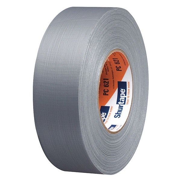 Shurtape Duct Tape, 48mm x 55m, Silver, PK24 - PC 621 SIL-48MM X 55M-24 RLS/CS