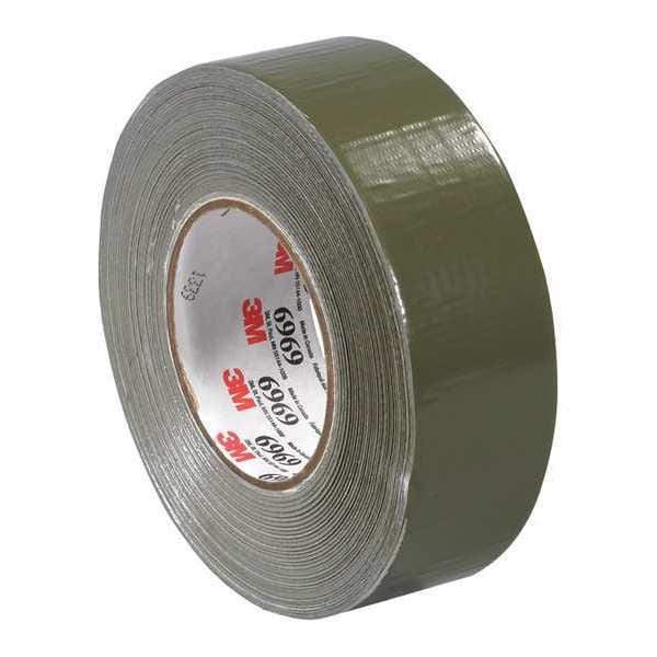 3M Duct Tape, 10.7 Mil, 2"x60 yds., Olive Green, PK3 - T98769693PKG