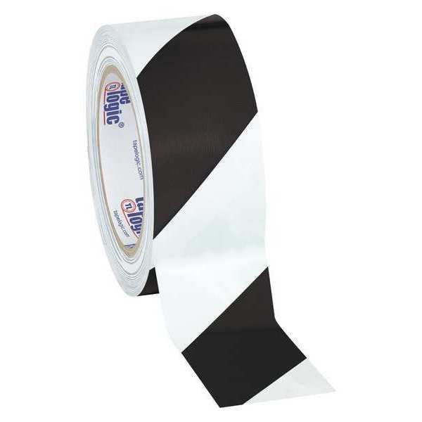 Partners Brand Tape Logic Striped Vinyl Tape, 7.0 Mil, 2" x 36 yds., Black/White, 24/Case - T9236BW