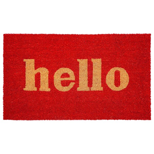 Calloway Mills Entrance Mat, Coir, Red, Natural - 100281729RNB