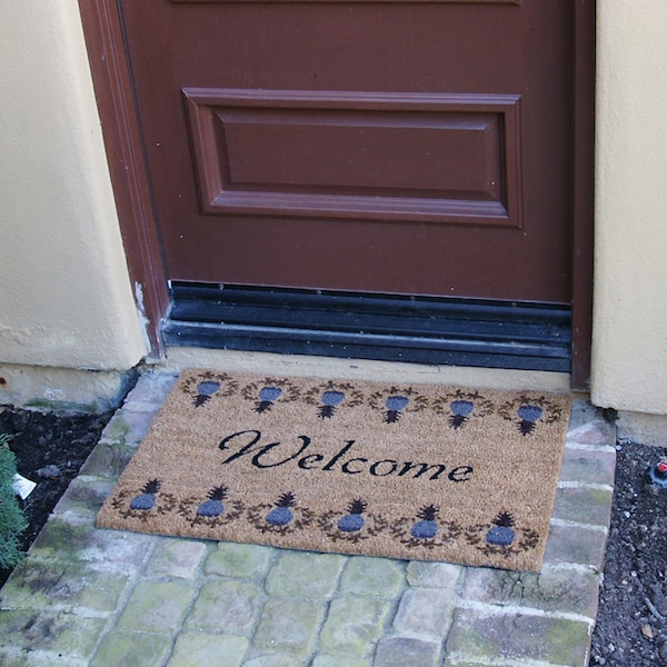 Rubber-Cal "Tropical Pineapple" Doormat, 18 by 30-Inch - 10-106-061