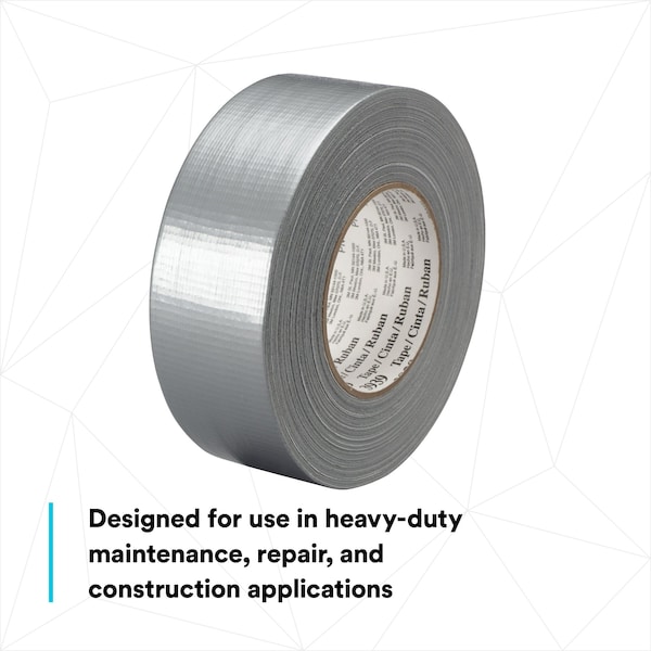 3M Duct Tape, 9.0 Mil, 1"x60 yds., Silver, PK36 - T9863939