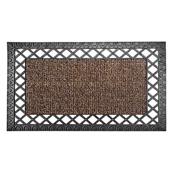 Lastplay 30 x 18 in. French Quarter Style Astroturf Rubber Doormat, Sandbar - LA3299746