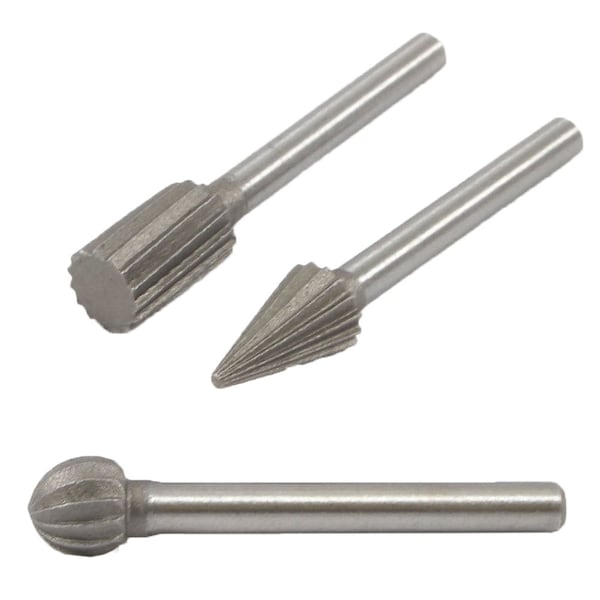Forney Mini-Rotary File Set with 1/8 in Shaft, 3 Piece - 60224