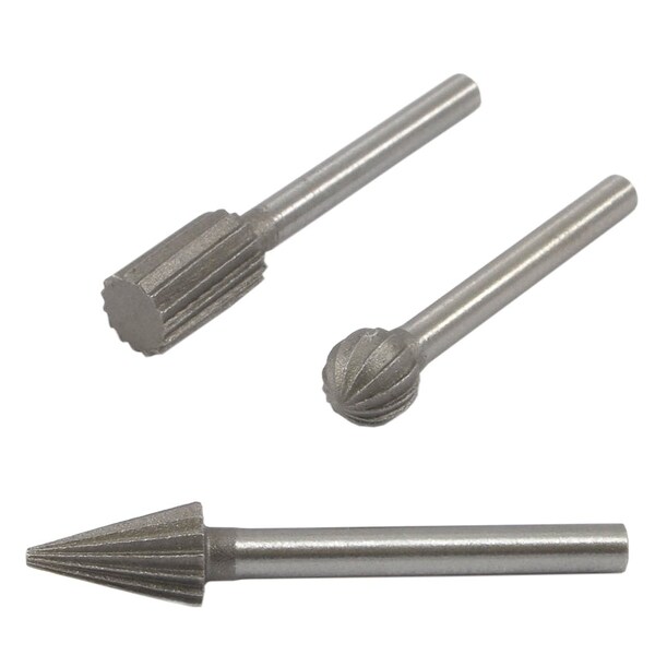 Forney Mini-Rotary File Set with 1/8 in Shaft, 3 Piece - 60224