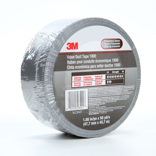 3M Duct Tape, 5.8 Mil, 2"x50 yds., Silver, PK24 - T9871900