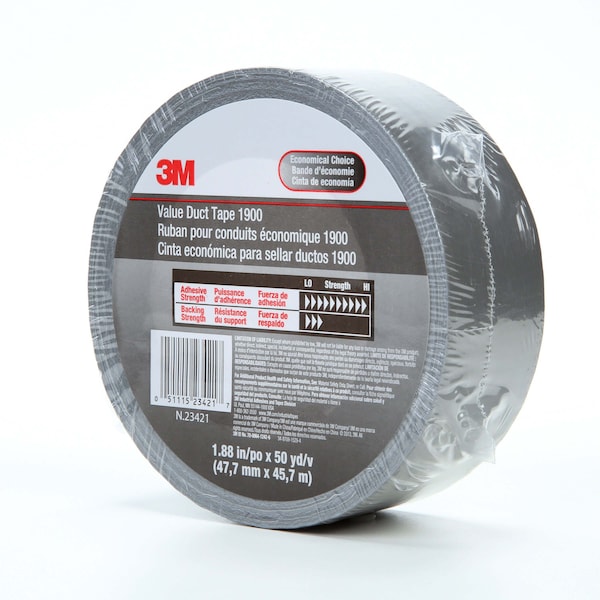 3M Duct Tape, 5.8 Mil, 2"x50 yds., Silver, PK24 - T9871900
