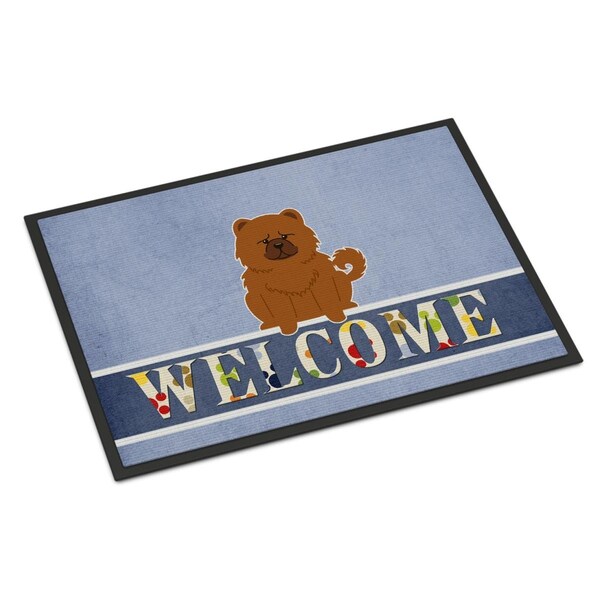 Carolines Treasures 18 x 27 in. Chow Chow Red Welcome Indoor or Outdoor Mat - BB5723MAT