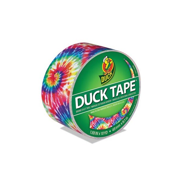 Shurtech Brands Duck, COLORED DUCT TAPE, 3in CORE, 1.88in X 10 YDS, LOVE TIE DYE - 283268
