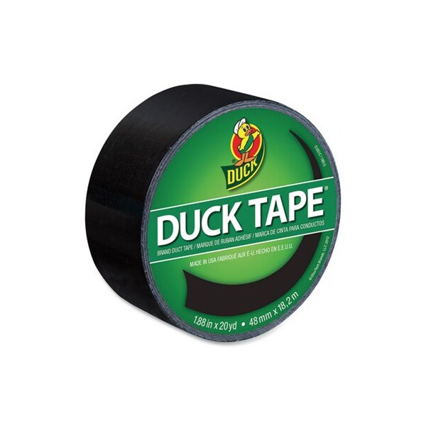 Shurtech Brands Duck, COLORED DUCT TAPE, 3in CORE, 1.88in X 20 YDS, BLACK - 1265013