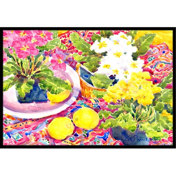 Carolines Treasures 24 x 36 in. Flower - Primroses Indoor Or Outdoor Mat - 6062JMAT