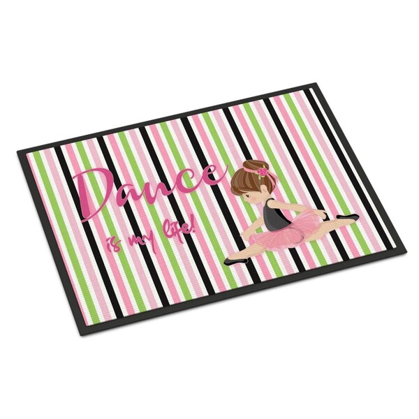 Carolines Treasures 18 x 27 in. Ballet Dance is My Life Brunette Indoor or Outdoor Mat - BB5393MAT