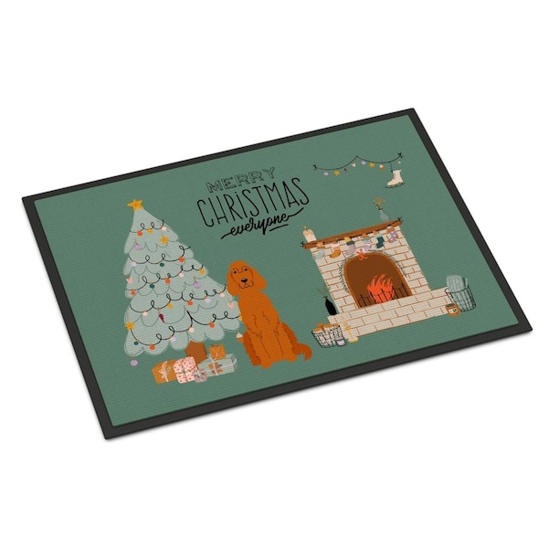 Carolines Treasures 24 x 36 in. Irish Setter Christmas Everyone Indoor or Outdoor Mat - CK7627JMAT