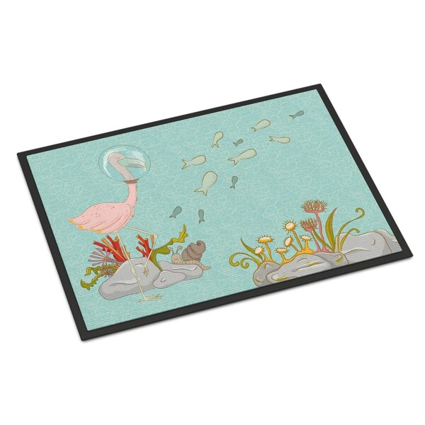 Carolines Treasures Flamingo Underwater Indoor Or Outdoor Mat - 24 x 36 in. - BB8535JMAT
