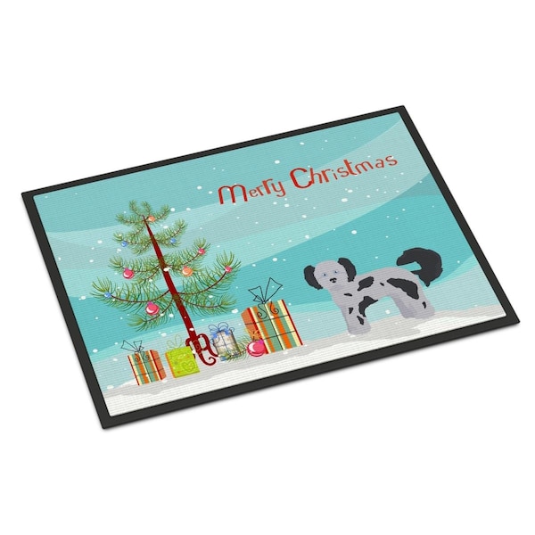 Carolines Treasures 18 x 27 in. Shih Poo Christmas Tree Indoor or Outdoor Mat - CK3872MAT