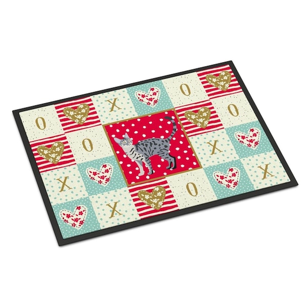 Carolines Treasures 18 x 27 in. California Spangled No.1 Cat Love Indoor or Outdoor Mat - CK5572MAT