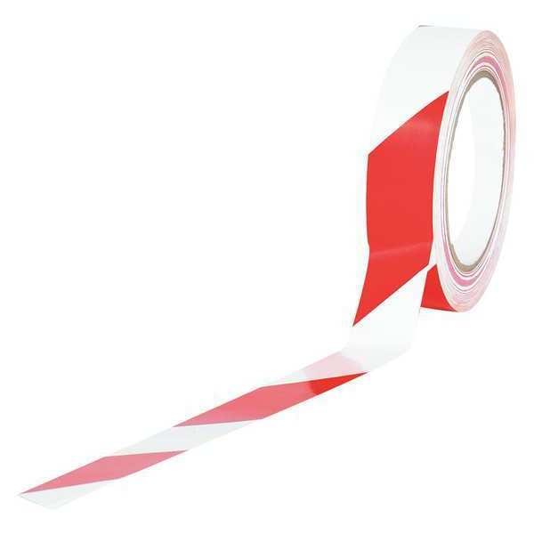 Partners Brand Tape Logic Striped Vinyl Tape, 7.0 Mil, 1" x 36 yds., Red/White, 3/Case - T91363PKRW