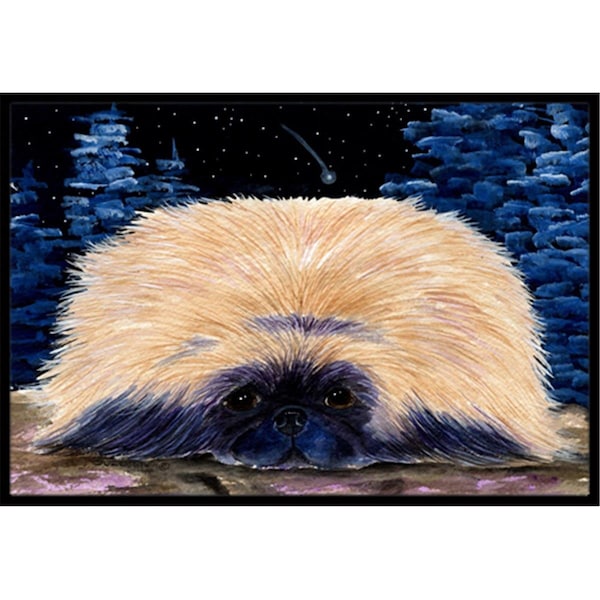 Carolines Treasures Starry Night Pekingese Doormat - 24 x 36 in. - SS8439JMAT