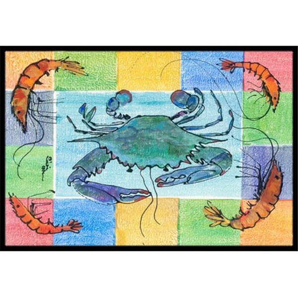 Carolines Treasures Carolines Treasures 8040-JMAT 36 x 24 in. Crab Indoor Or Outdoor Doormat - 8040-JMAT