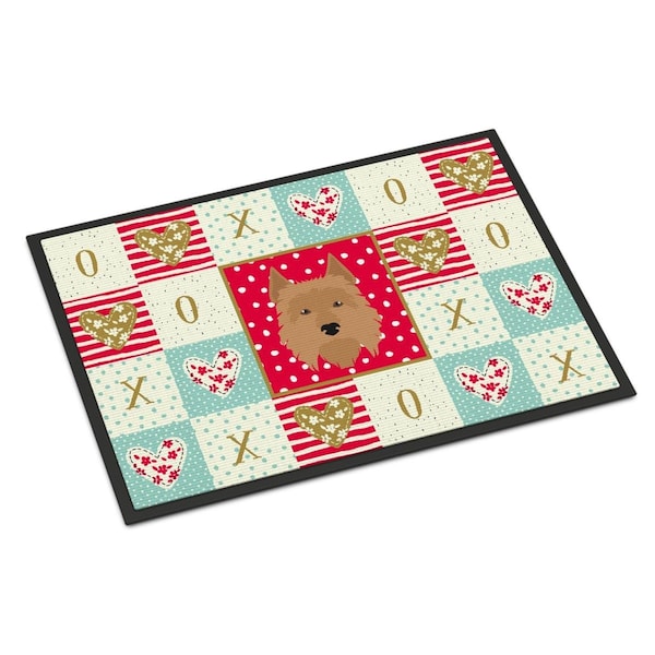 Carolines Treasures 24 x 36 in. Australian Terrier Love Indoor or Outdoor Mat - CK5184JMAT