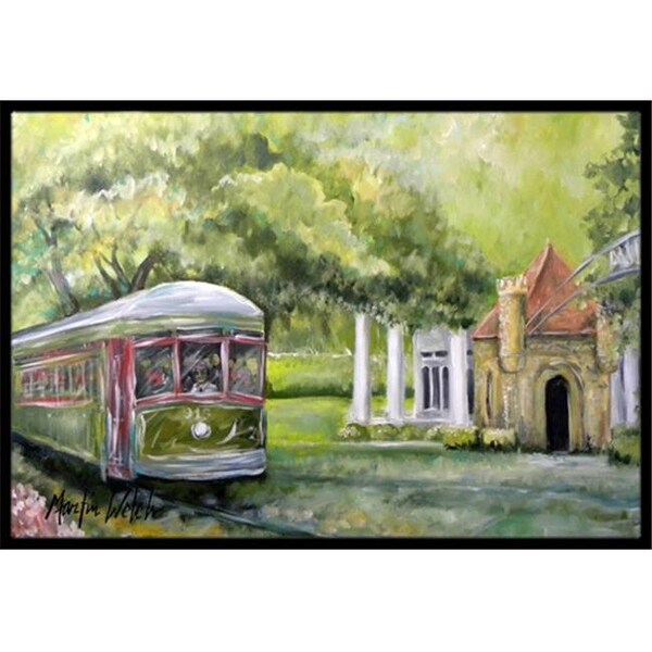Carolines Treasures Carolines Treasures MW1091MAT 18 x 27 in. Streetcar Next Stop Audubon Park Indoor & Outdoor Doormat - MW1091MAT