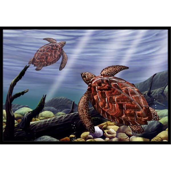 Jensendistributionservices Sea Turtles Indoor & Outdoor Mat, 18 x 27 in. - MI2556471