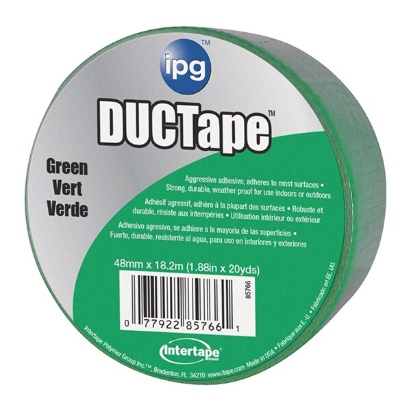 Intertape 1.88" x 20 Yds Green Jobsite General Purpose Duct Tape Colored - 6720