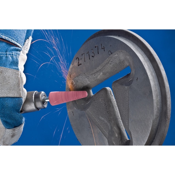 Pferd A3 Vitrified Mounted Point 1/4" Shank - Aluminum Oxide 30 Grit STEEL EDGE - 31021