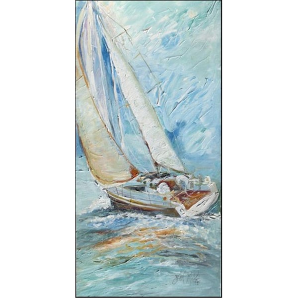 Carolines Treasures Aqua Boats Sailboats Indoor & Outdoor Runner Mat, 58 x 28 in. - CA77311