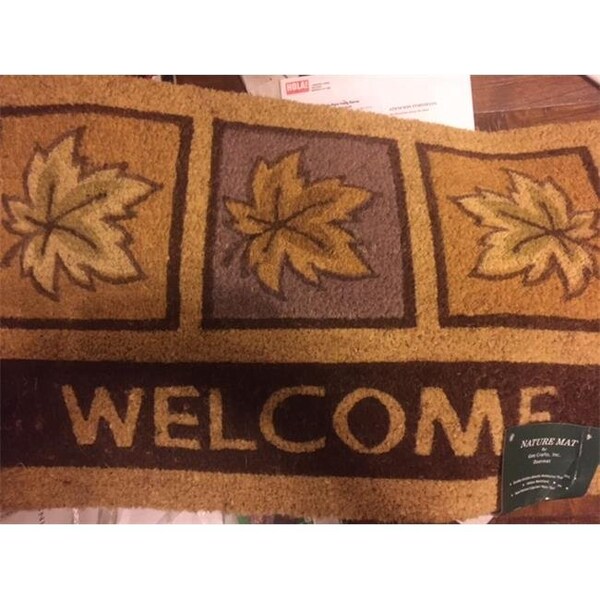 Geo Crafts Geo Crafts G558 FALL LEAVES 18 x 30 in. PVC Printed Fall Leaves Coir Door Mat - G558 FALL LEAVES