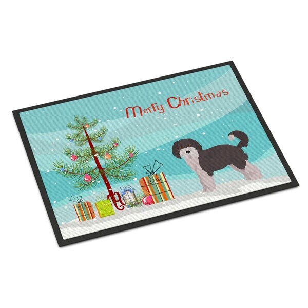 Carolines Treasures 18 x 27 in. Aussiedoodle No.1 Christmas Tree Indoor or Outdoor Mat - CK3800MAT