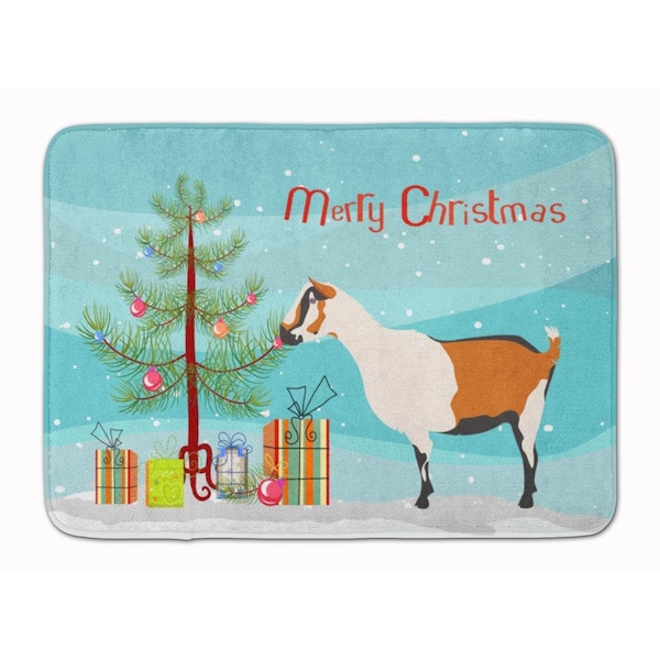 Carolines Treasures Alpine Goat Christmas Machine Washable Memory Foam Mat - BB9247RUG