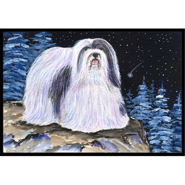 Carolines Treasures 18 x 27 in. Starry Night Havanese Indoor Outdoor Doormat - SS8450MAT