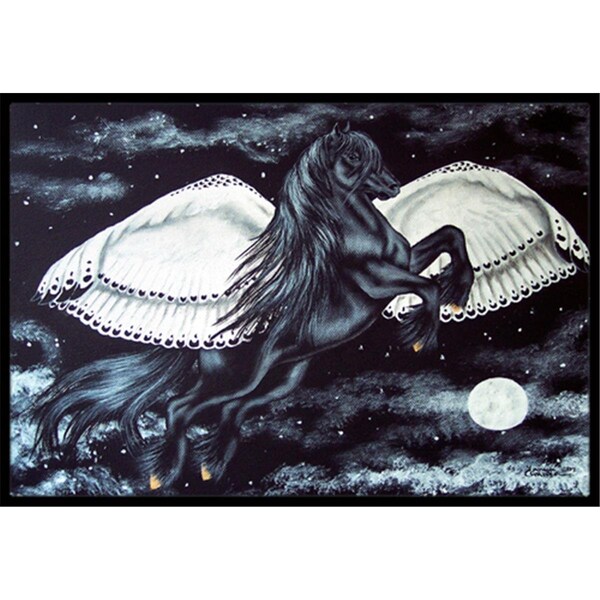 Carolines Treasures Black Flying Horse Indoor or Outdoor Mat- 18 x 27 - AMB1222MAT