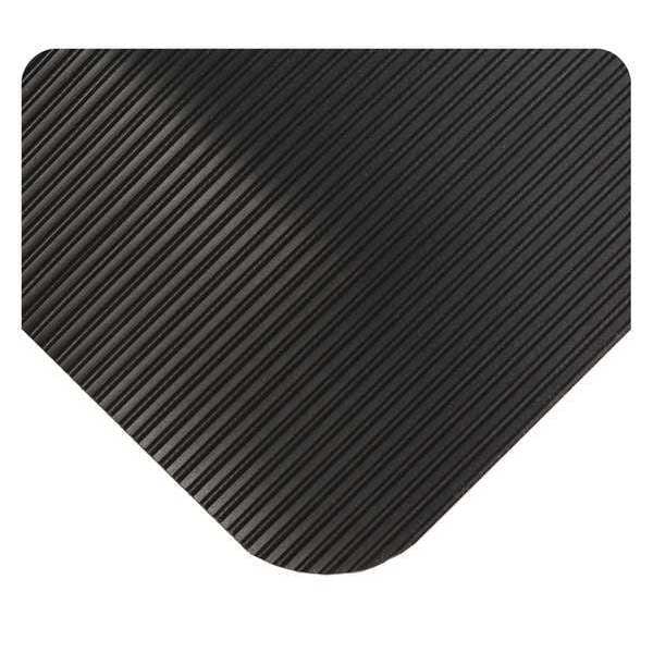 Wearwell Antifatigue Mat, 15 ft. L x 2 ft. W, 7/8" Thickness, Black - 433.78X2X15BK