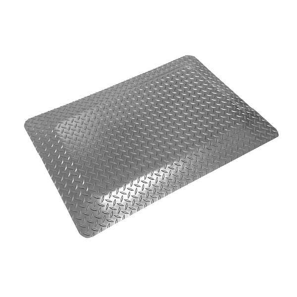 Rhino Mats Antifatigue Mat, 60 in L x 36 in W, 9/16 in Thickness, Vinyl, Gray - DV-3660-G916